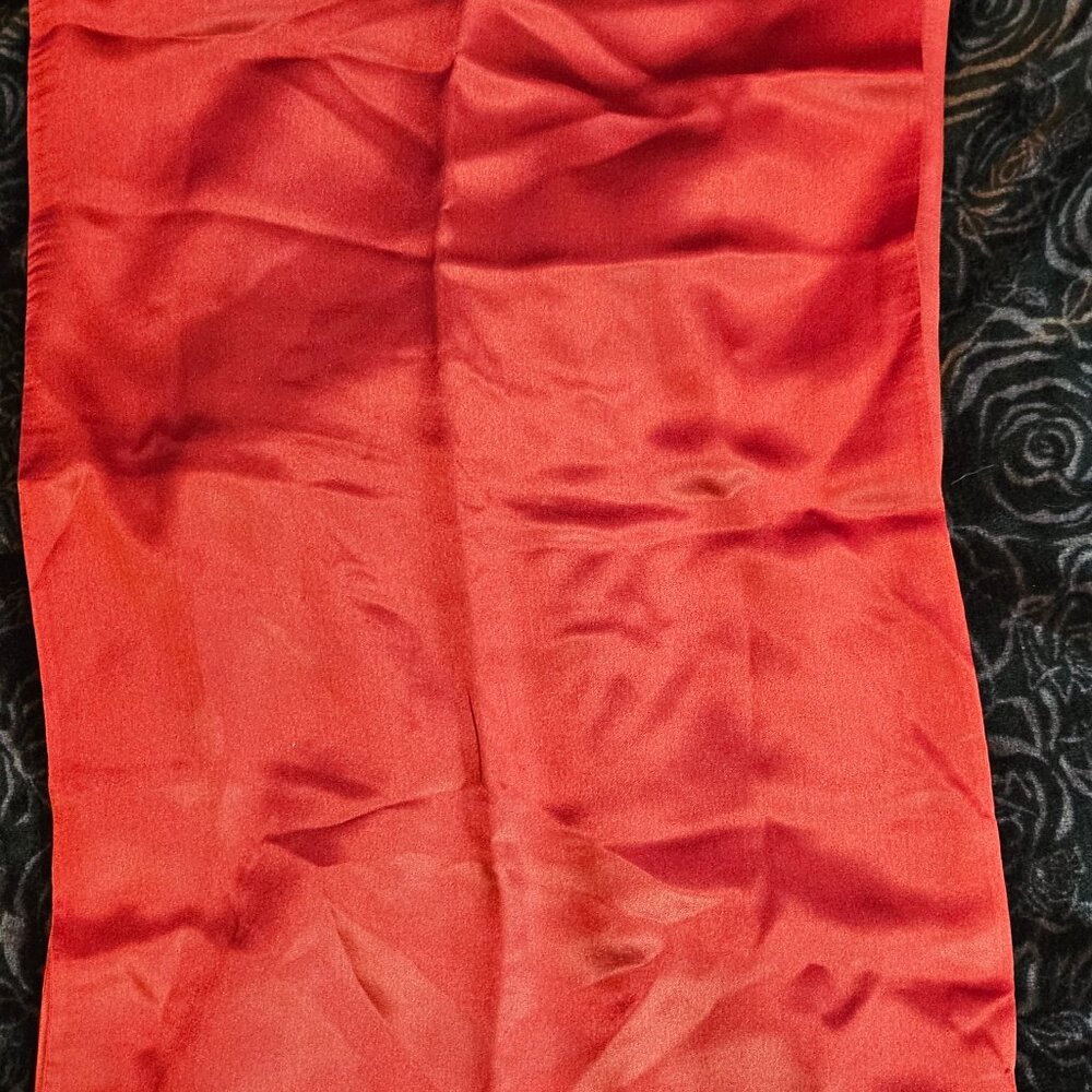 Furla Red Silk Scarf